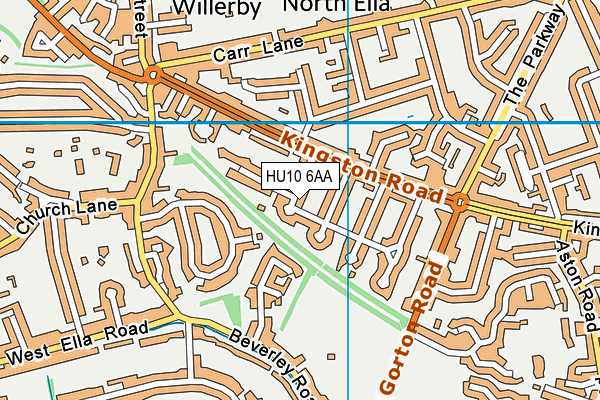 HU10 6AA map - OS VectorMap District (Ordnance Survey) HU10 6AA map - OS VectorMap District (Ordnance Survey)