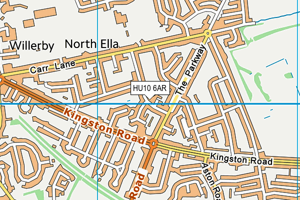 HU10 6AR map - OS VectorMap District (Ordnance Survey)