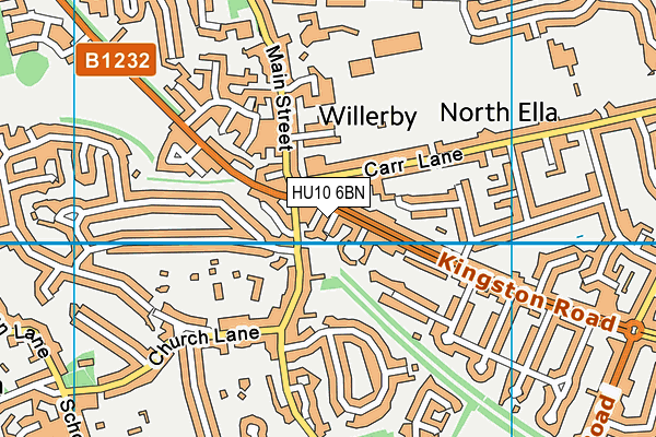 HU10 6BN map - OS VectorMap District (Ordnance Survey)