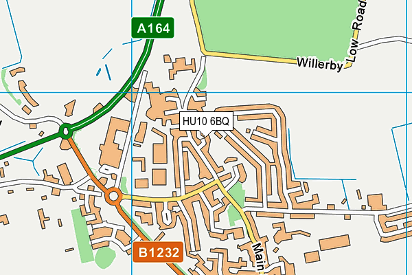 HU10 6BQ map - OS VectorMap District (Ordnance Survey)
