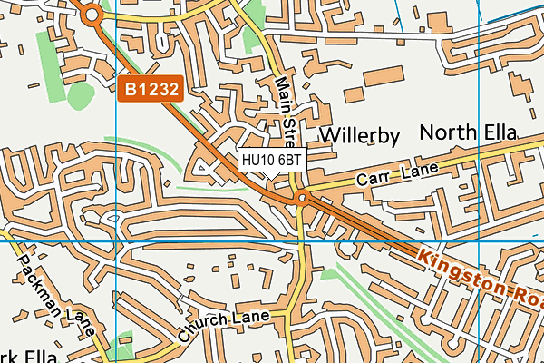 HU10 6BT map - OS VectorMap District (Ordnance Survey)