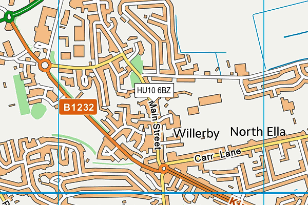 HU10 6BZ map - OS VectorMap District (Ordnance Survey) HU10 6BZ map - OS VectorMap District (Ordnance Survey)