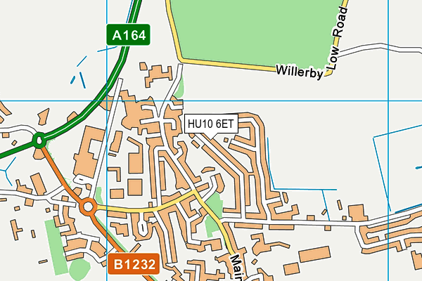 HU10 6ET map - OS VectorMap District (Ordnance Survey) HU10 6ET map - OS VectorMap District (Ordnance Survey)