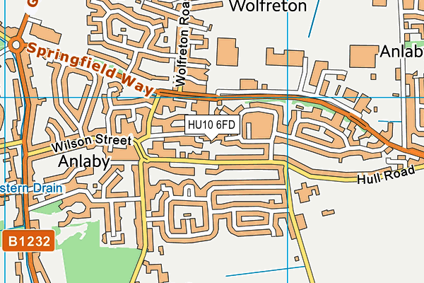 HU10 6FD map - OS VectorMap District (Ordnance Survey) HU10 6FD map - OS VectorMap District (Ordnance Survey)