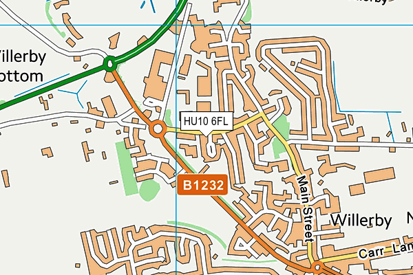HU10 6FL map - OS VectorMap District (Ordnance Survey) HU10 6FL map - OS VectorMap District (Ordnance Survey)