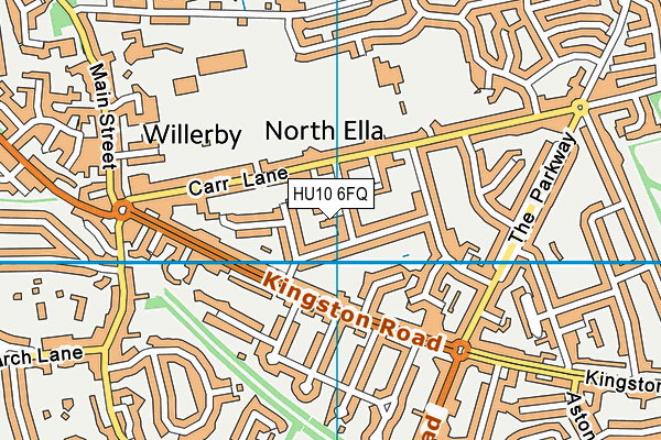 HU10 6FQ map - OS VectorMap District (Ordnance Survey) HU10 6FQ map - OS VectorMap District (Ordnance Survey)