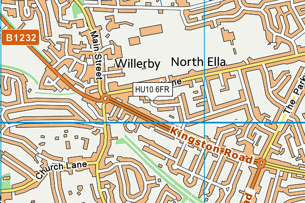 HU10 6FR map - OS VectorMap District (Ordnance Survey)