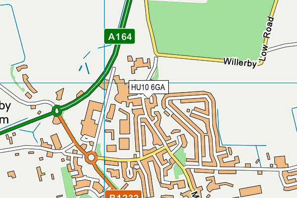 HU10 6GA map - OS VectorMap District (Ordnance Survey) HU10 6GA map - OS VectorMap District (Ordnance Survey)