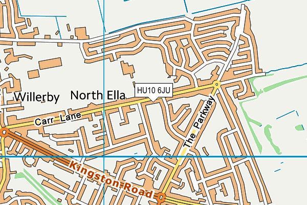 HU10 6JU map - OS VectorMap District (Ordnance Survey)