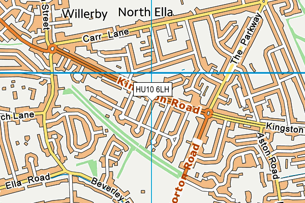 HU10 6LH map - OS VectorMap District (Ordnance Survey)
