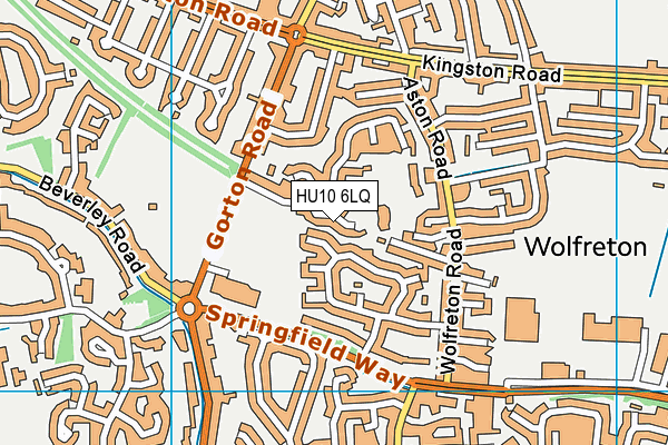 HU10 6LQ map - OS VectorMap District (Ordnance Survey) HU10 6LQ map - OS VectorMap District (Ordnance Survey)