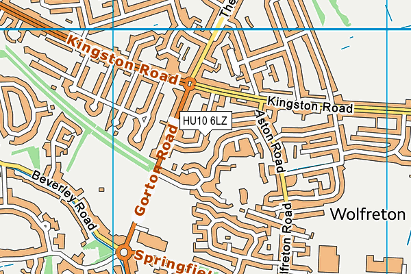 HU10 6LZ map - OS VectorMap District (Ordnance Survey)