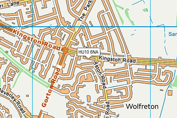 HU10 6NA map - OS VectorMap District (Ordnance Survey)