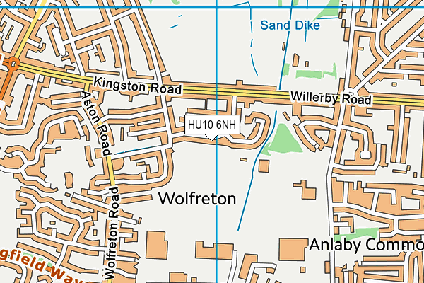 HU10 6NH map - OS VectorMap District (Ordnance Survey)