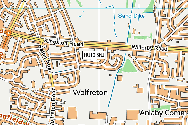 HU10 6NJ map - OS VectorMap District (Ordnance Survey) HU10 6NJ map - OS VectorMap District (Ordnance Survey)