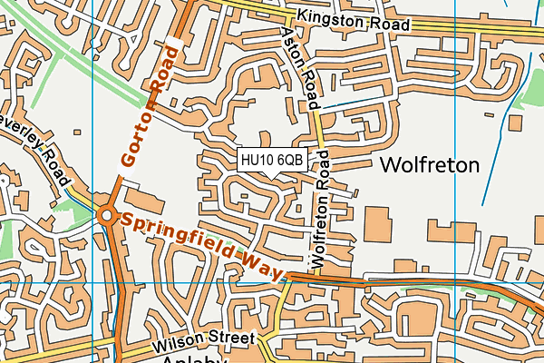 HU10 6QB map - OS VectorMap District (Ordnance Survey) HU10 6QB map - OS VectorMap District (Ordnance Survey)