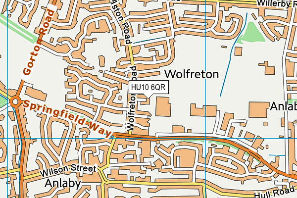 HU10 6QR map - OS VectorMap District (Ordnance Survey) HU10 6QR map - OS VectorMap District (Ordnance Survey)
