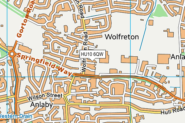 HU10 6QW map - OS VectorMap District (Ordnance Survey) HU10 6QW map - OS VectorMap District (Ordnance Survey)
