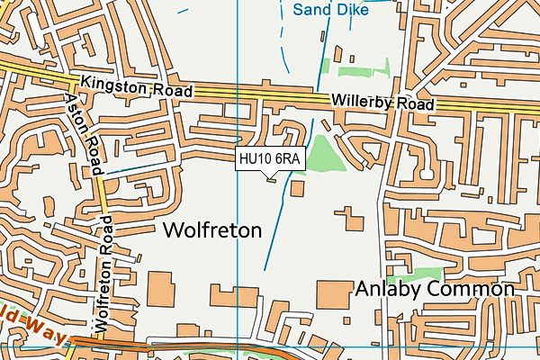 HU10 6RA map - OS VectorMap District (Ordnance Survey)