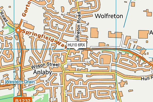 HU10 6RX map - OS VectorMap District (Ordnance Survey) HU10 6RX map - OS VectorMap District (Ordnance Survey)