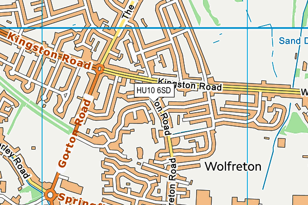 HU10 6SD map - OS VectorMap District (Ordnance Survey) HU10 6SD map - OS VectorMap District (Ordnance Survey)