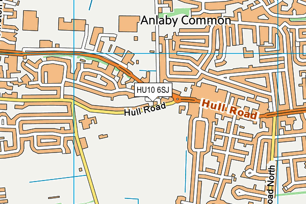 HU10 6SJ map - OS VectorMap District (Ordnance Survey)