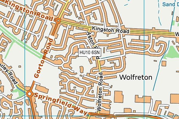 HU10 6SN map - OS VectorMap District (Ordnance Survey) HU10 6SN map - OS VectorMap District (Ordnance Survey)