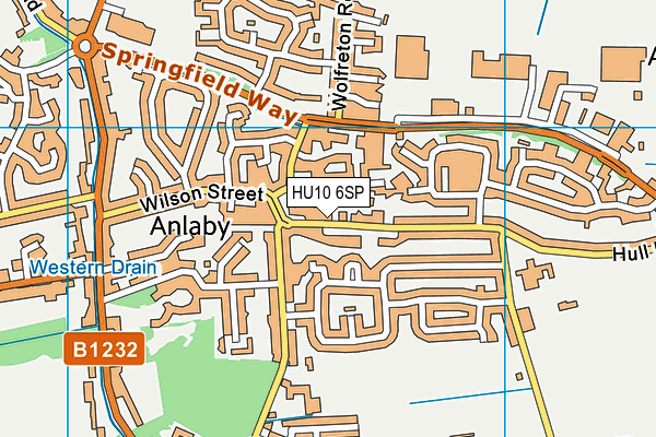 HU10 6SP map - OS VectorMap District (Ordnance Survey) HU10 6SP map - OS VectorMap District (Ordnance Survey)