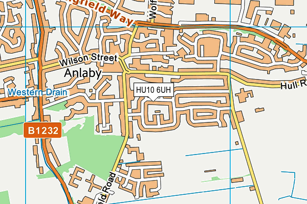 HU10 6UH map - OS VectorMap District (Ordnance Survey) HU10 6UH map - OS VectorMap District (Ordnance Survey)