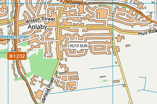 HU10 6UN map - OS VectorMap District (Ordnance Survey) HU10 6UN map - OS VectorMap District (Ordnance Survey)