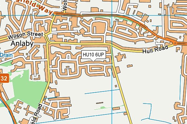 HU10 6UP map - OS VectorMap District (Ordnance Survey) HU10 6UP map - OS VectorMap District (Ordnance Survey)