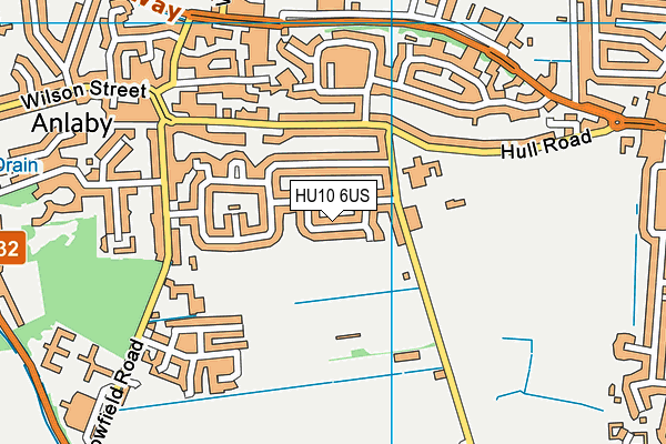 HU10 6US map - OS VectorMap District (Ordnance Survey) HU10 6US map - OS VectorMap District (Ordnance Survey)