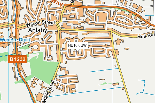 HU10 6UW map - OS VectorMap District (Ordnance Survey) HU10 6UW map - OS VectorMap District (Ordnance Survey)