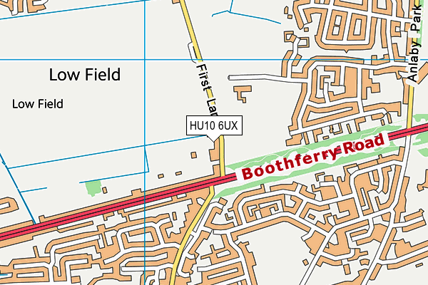HU10 6UX map - OS VectorMap District (Ordnance Survey) HU10 6UX map - OS VectorMap District (Ordnance Survey)