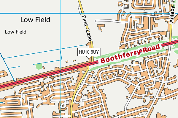 HU10 6UY map - OS VectorMap District (Ordnance Survey)