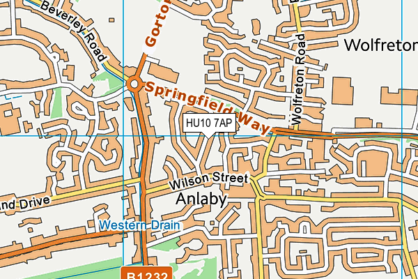 HU10 7AP map - OS VectorMap District (Ordnance Survey) HU10 7AP map - OS VectorMap District (Ordnance Survey)