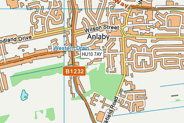 HU10 7AY map - OS VectorMap District (Ordnance Survey) HU10 7AY map - OS VectorMap District (Ordnance Survey)