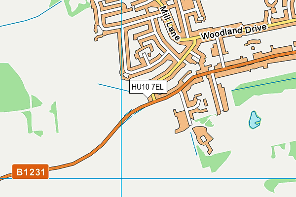 HU10 7EL map - OS VectorMap District (Ordnance Survey) HU10 7EL map - OS VectorMap District (Ordnance Survey)