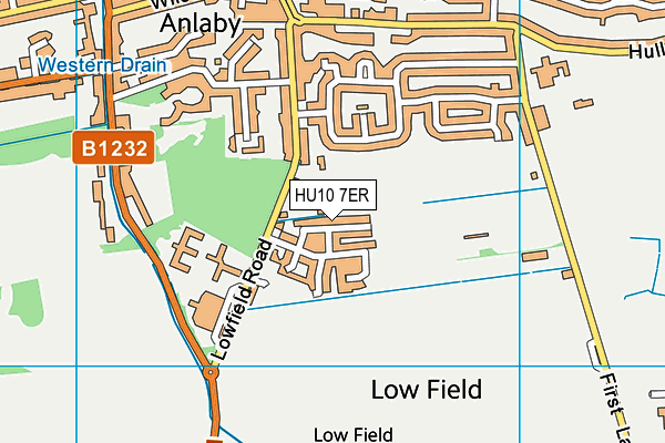 HU10 7ER map - OS VectorMap District (Ordnance Survey) HU10 7ER map - OS VectorMap District (Ordnance Survey)