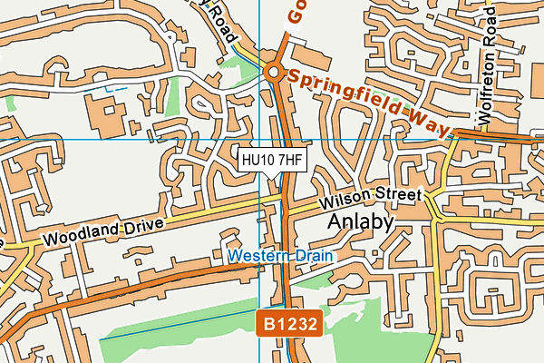HU10 7HF map - OS VectorMap District (Ordnance Survey) HU10 7HF map - OS VectorMap District (Ordnance Survey)