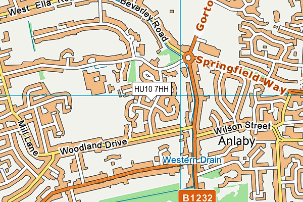 HU10 7HH map - OS VectorMap District (Ordnance Survey) HU10 7HH map - OS VectorMap District (Ordnance Survey)
