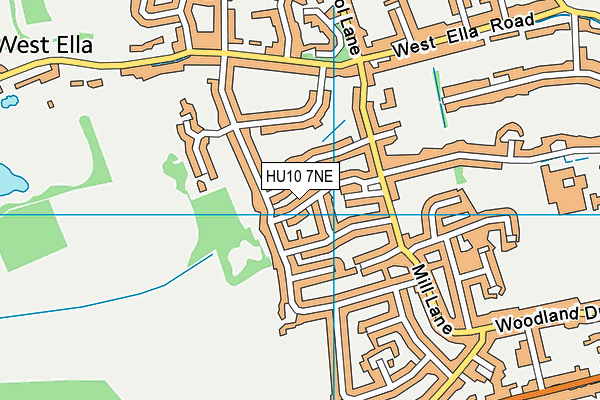 HU10 7NE map - OS VectorMap District (Ordnance Survey)