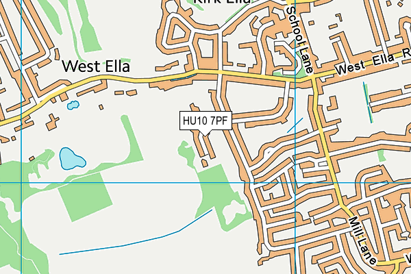 HU10 7PF map - OS VectorMap District (Ordnance Survey)