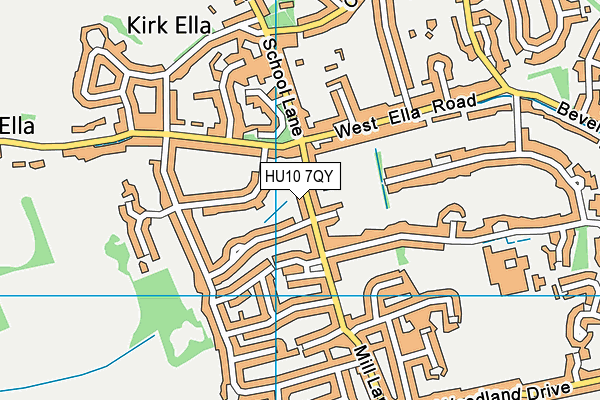 HU10 7QY map - OS VectorMap District (Ordnance Survey)