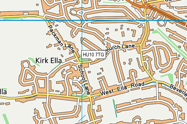 HU10 7TG map - OS VectorMap District (Ordnance Survey)