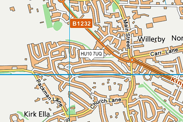 HU10 7UQ map - OS VectorMap District (Ordnance Survey)