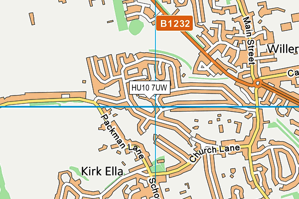 HU10 7UW map - OS VectorMap District (Ordnance Survey) HU10 7UW map - OS VectorMap District (Ordnance Survey)