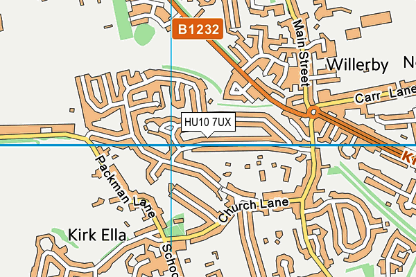 HU10 7UX map - OS VectorMap District (Ordnance Survey) HU10 7UX map - OS VectorMap District (Ordnance Survey)