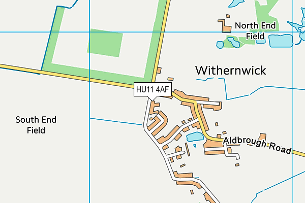 HU11 4AF map - OS VectorMap District (Ordnance Survey) HU11 4AF map - OS VectorMap District (Ordnance Survey)