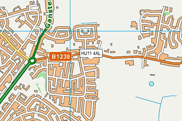 HU11 4AL map - OS VectorMap District (Ordnance Survey) HU11 4AL map - OS VectorMap District (Ordnance Survey)